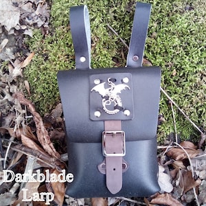 Drachen Leder Gürteltasche für Larp, Cosplay, Mittelalter Kostüm oder einfach zum Verstauen