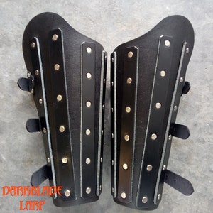 Splint Vambraces in Leather, Bracers, Arm Guards for Costume LARP and Cosplay