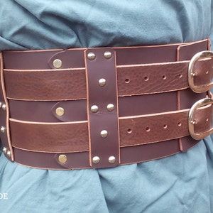 Wide Hero Belt in Heavy Leather for Larp, Cosplay, Steampunk or ...