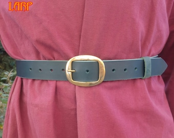 Everyday Leather Larp Belt: Viking, Medieval, Cosplay Costume