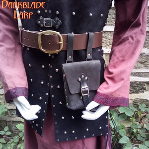 Leather Belt Pouch for Larp, Cosplay, Medieval Costume or Just Putting Stuff In