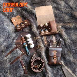 Leather Set for Healer for Larp, Cosplay, Medieval Costume or Renfaire.