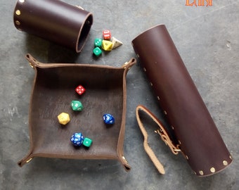 The scRoll Tube, a combination Dice Storage, Cup, and Rolling Tray.