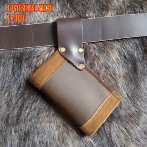 Larp Sword Holder, velvet lined leather Frog for Larp and Cosplay or Costume