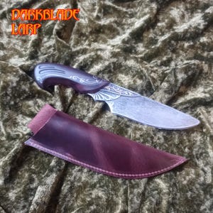 Elven Throwing Knife and Sheath for Larp or Cosplay, Larp safe knife included.