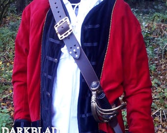 Teach's Baldric, Leather Pirate Sword Baldric for Larp Cosplay and Avasting