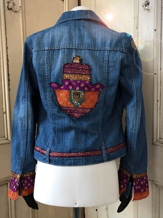 upcycled denim jacket