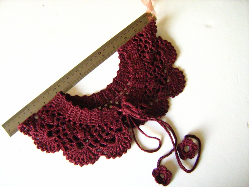 Crochet Pattern Lace Collar Pattern Peter Pan Collar Pdf Lacy Collar