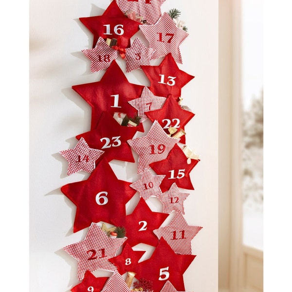 Advent Calendar   - Star Advent Calendar- Star Christmas Advent Calendar