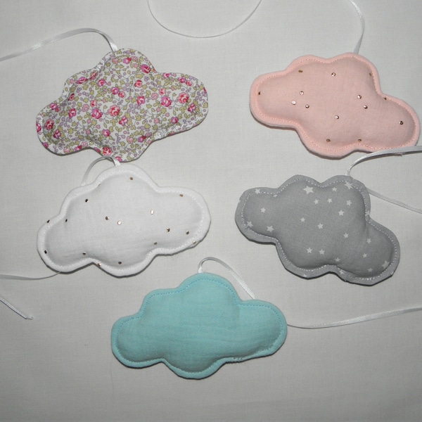 Nuage pour mobile, décoration chambre bébé, enfant, création de mobile