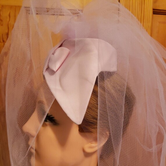 Womens PINK VINTAGE HAT With 3 Veil Layers, Resembles… Gem