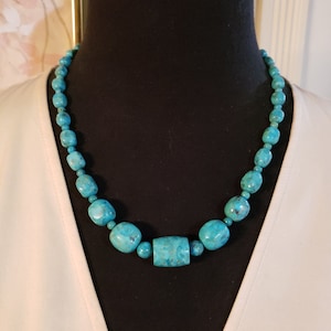 JAY KING Sterling Silver TURQUOISE Necklace, 18&quot; - 20&quot; Long