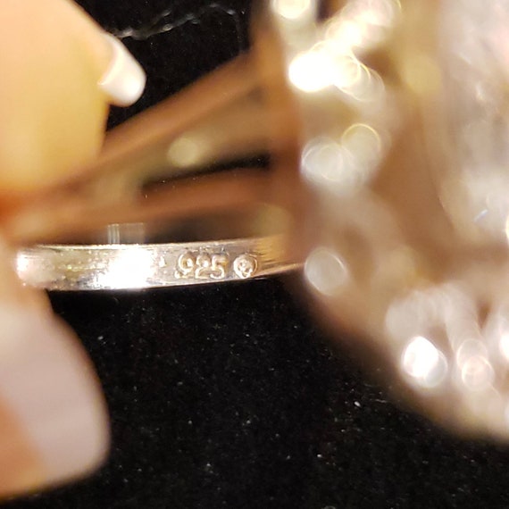 Sterling Silver Cubic Zirconia Ring, BALLERINA RU… - image 8