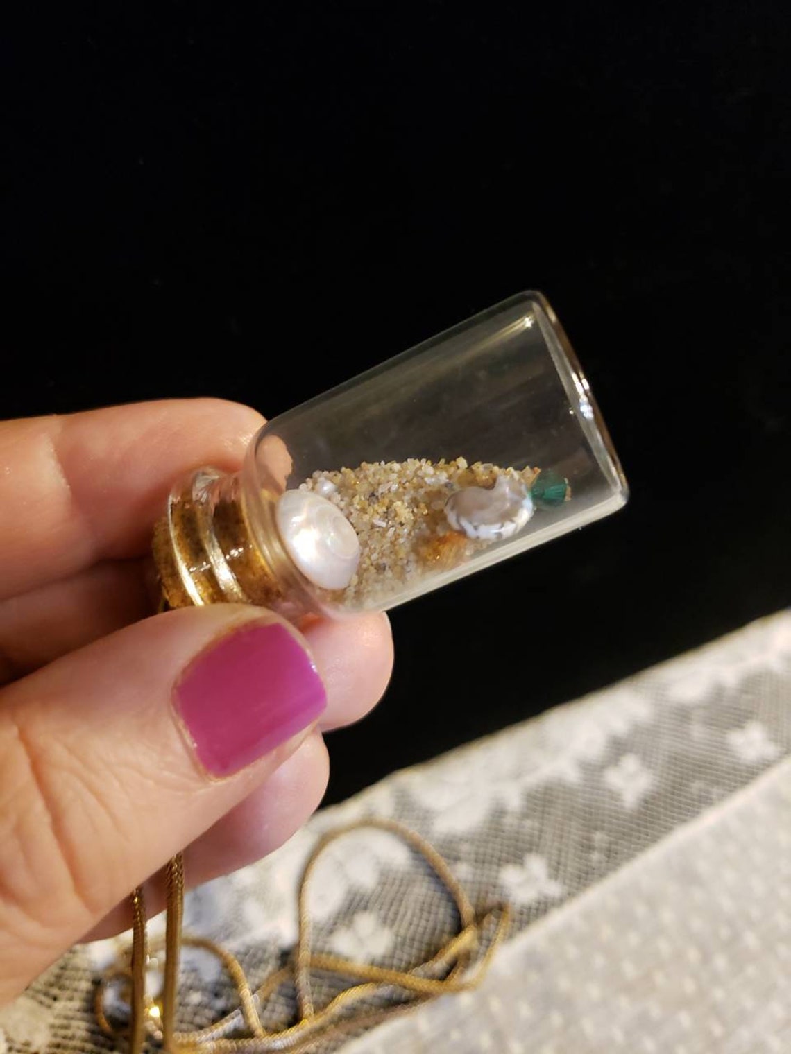 FILLABLE GLASS VIAL Pendant Necklace 24 Gold Filled Etsy