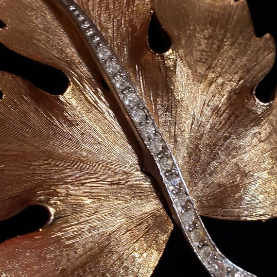 VINTAGE PARKLANE Maple Leaf Pin Brooch, Brushed G… - image 7