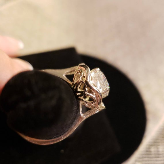 Sterling Silver Cubic Zirconia Ring, BALLERINA RU… - image 5