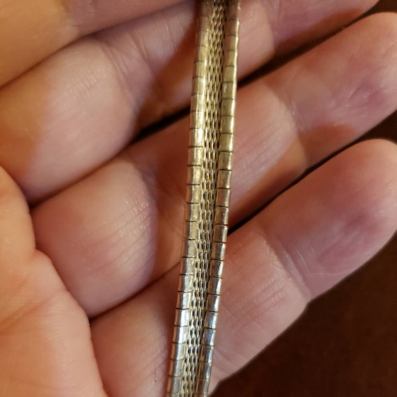 Sterling silver omega clearance necklace
