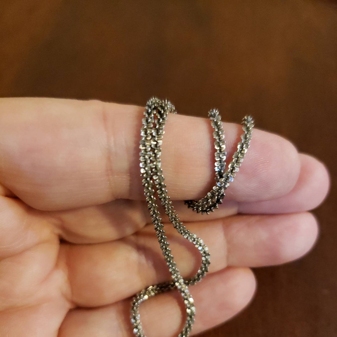 Sterling Silver MARGHERITA SPARKLE CHAIN Necklace 5.2 Grams Etsy