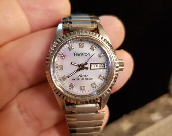 Armitron Ladies Watch Two Tone Bracelet and Case White Dial Date Window Armitron Women main image 3
