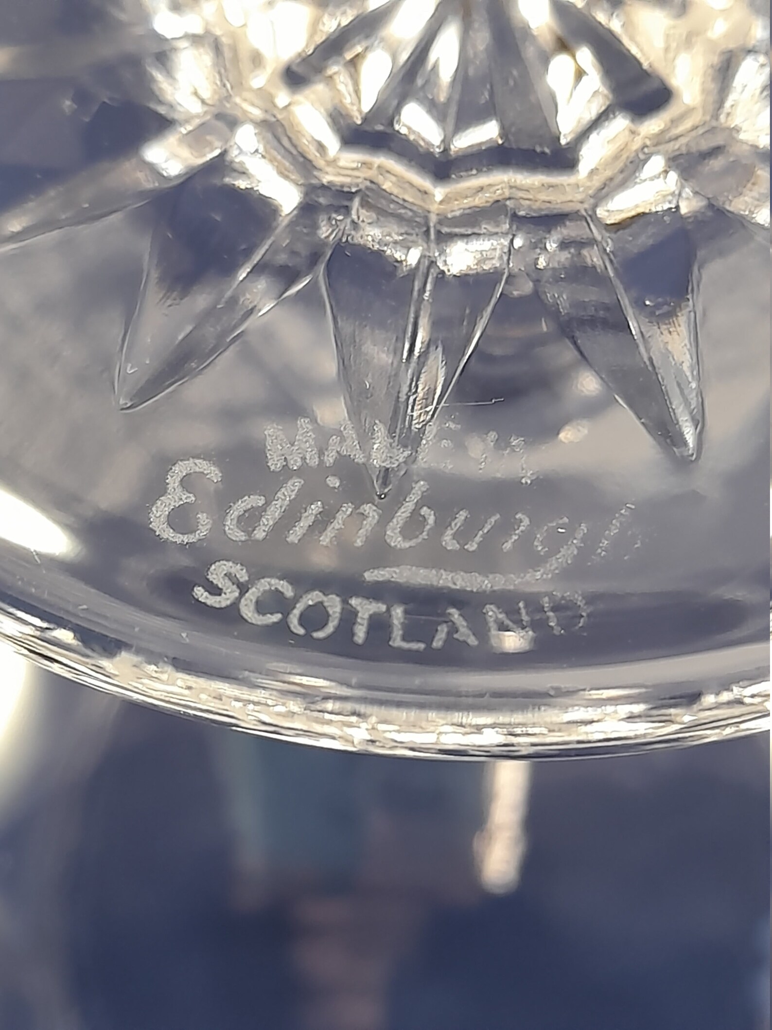 Edinburgh Crystal brandy glass etched with Robert Burns poem & Etsy