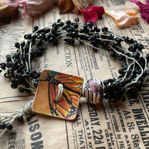Monarch Butterfly Bracelet, Humblebeads Bracelet, Knotted Blackberry Bracelet