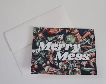 Instant Download Printable Christmas/Holiday Card - Merry Mess