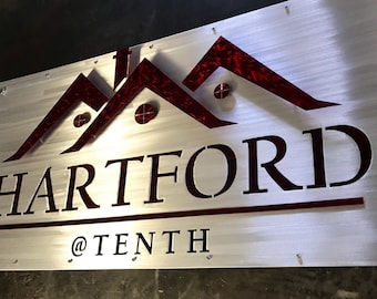 Custom Metal Business Logo Sign | Multilayered Design