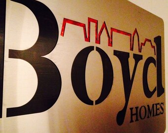 Custom Metal Business Logo Sign | Stainless Steel Office Decor