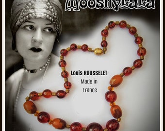 Art Deco LOUIS ROUSSELET - Puzzle Bead, Necklace - Rare - Made in France - 1930s