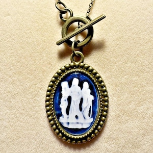 Agatha&#39;s Triple Goddess & Three Graces Cameo Necklace | witch pendant | cosplay costume