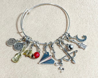 Swiftie Bangle | taylor friendship bracelet | swift charms | eras tour concert fashion | adjustable removable