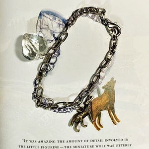 Bella Bracelet Heart Crystal With Wolf Charm Twilight Graduation Gift Etsy
