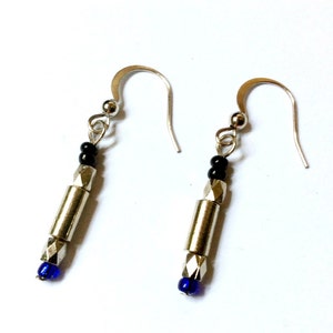 Sonic Screwdriver Dangling Earrings | blue, green or red | inspired by Doctor Who