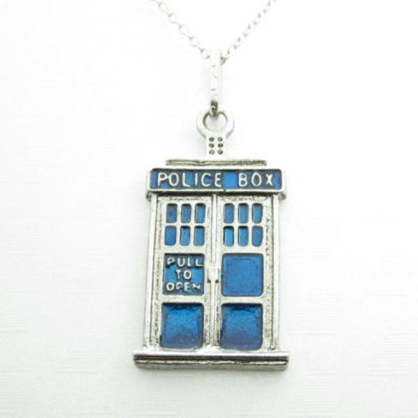 Doctor Who TARDIS Necklace - X003 | Time Lord's Blue Police Call Box