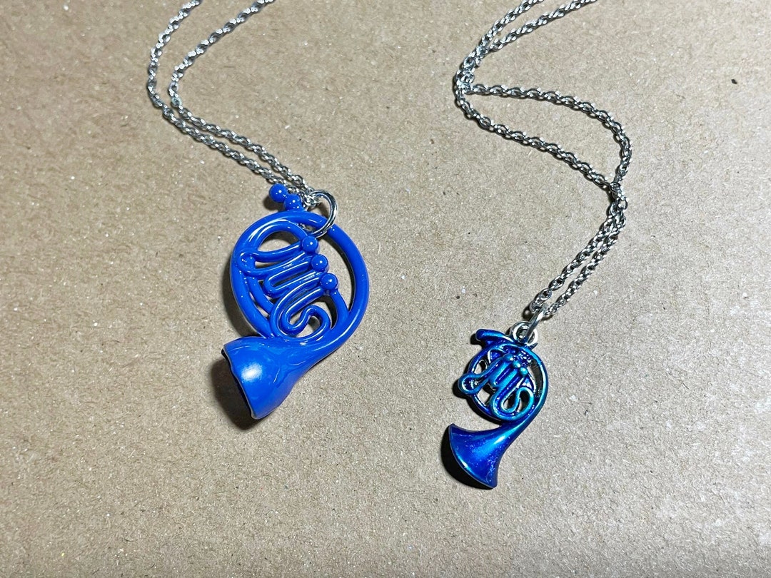 Blue French Horn Necklace | HIMYM Schmosby | Musical Instrument
