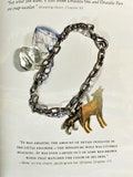 Bella Bracelet | heart crystal with wolf charm | twilight graduation gift | vampire cosplay costume product logo