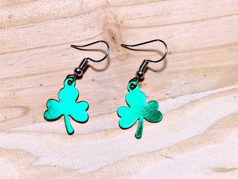 St. Patrick's Day Jewelry Set green shamrock charm | Etsy