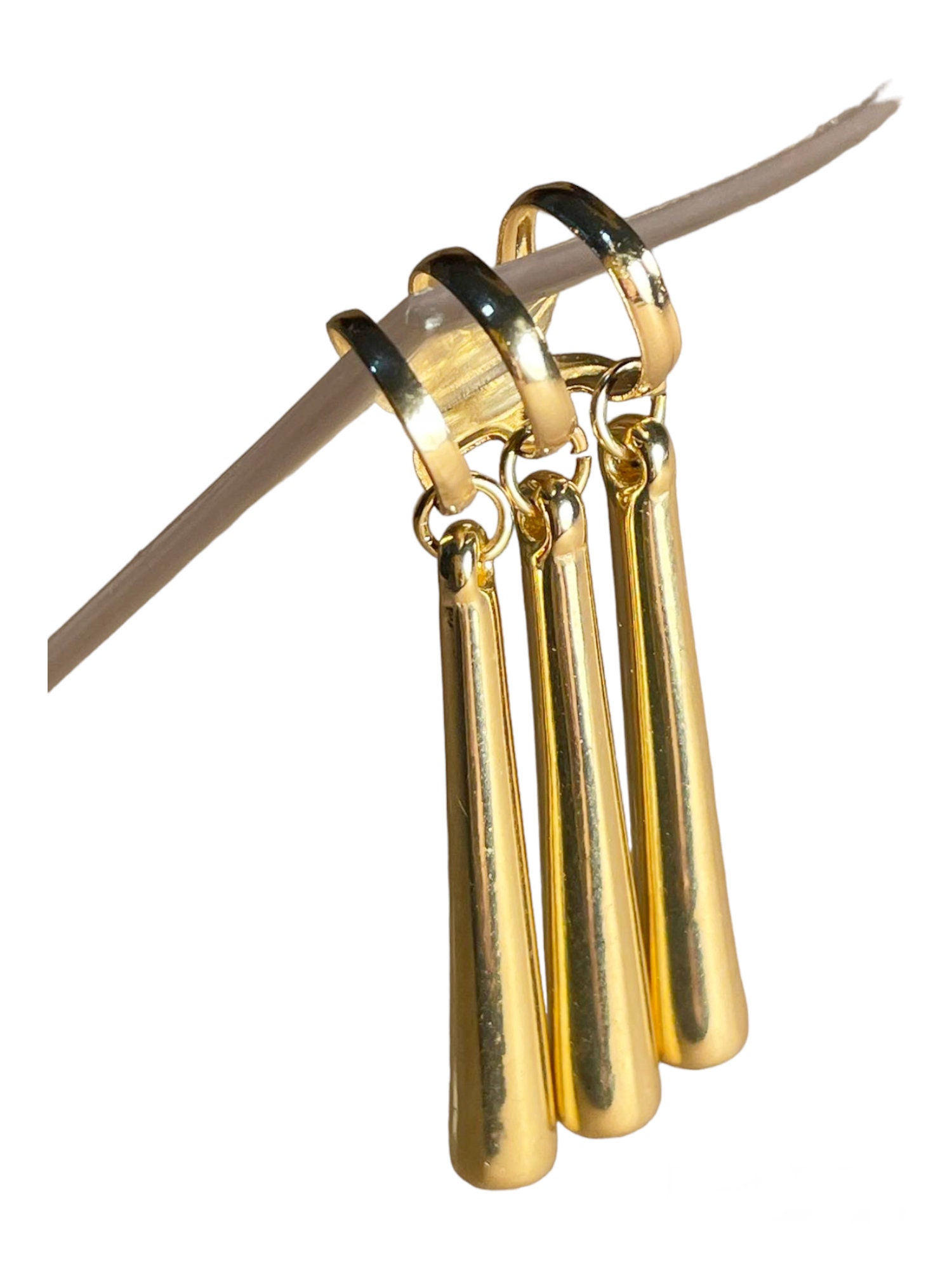 3 Boucles D'oreilles Roronoa Zoro One Piece - Alliage Doré 3,4 Cm, Cosplay, Accessoire Fan