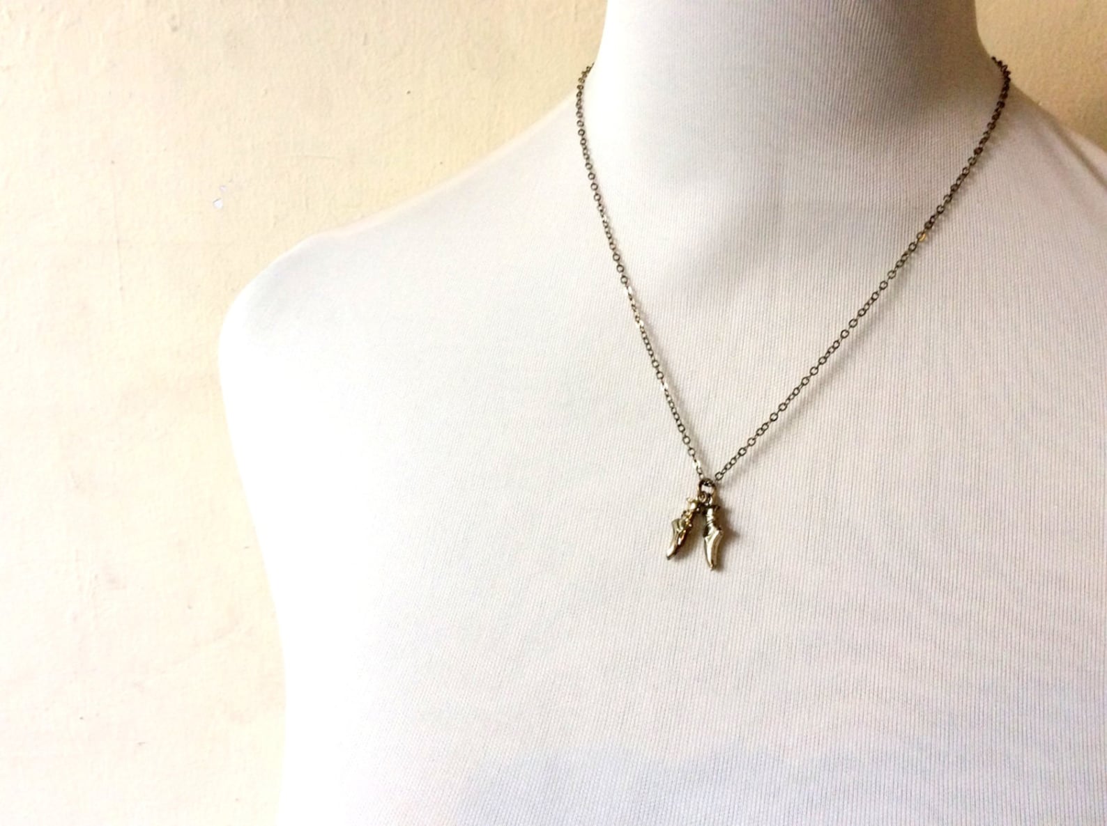 ballet shoes necklace: ballet slippers charm, ballerina themed necklace ballet shoes necklace: ballet slippers charm, ballerina themed necklace