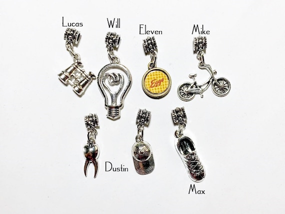 Stranger Character Charm Lucas Will Eleven Mike Dustin Max Bead