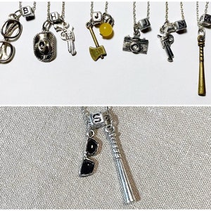 Stranger Character Necklace | Barb Hopper Joyce Jonathan Nancy Steve | things with initial monogram