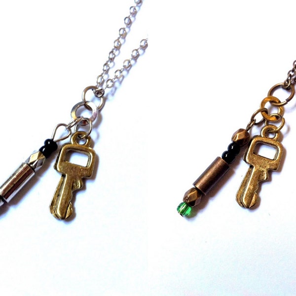 Doctor's Necklace inspired by Doctor Who | sonic screwdriver with TARDIS key charms