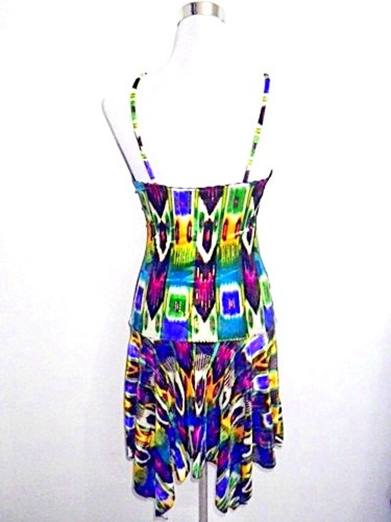 Summer Sale: tribal peacock print drop waist dres… - image 4