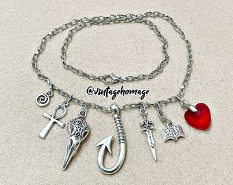 Collar de sigilos infinitos / dijes familiares de fuerzas naturales / colgantes de hermanos / pulsera de dijes de bisutería