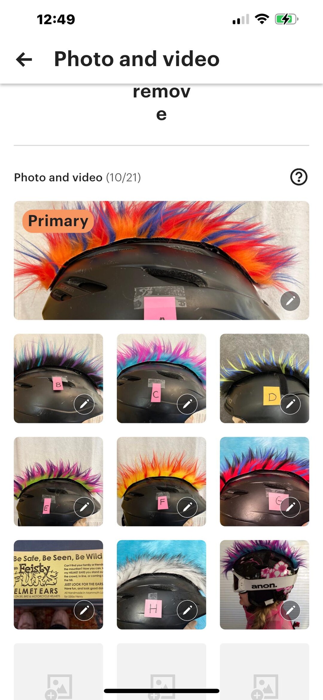 Mohawks for Helmets 12” Sticks on (your Helmet) There Are 8 Colors ...