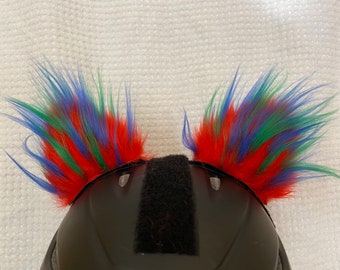 Monster Ears Unisex lub Wild Cat! Przykleja się do (Twojego kasku)! Narty, snowboard, motocykl, skuter, rower, deskorolka itp. Bądź dziki!