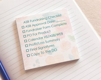 Custom Checklist Post-it® Notes, Self Care Check List Sticky Note, From the Desk of Personalized Memo Pad, Business To Do List Stationery