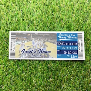 Modèle de carte de marque pour billet de bar mitzvah de basket-ball, marque-places de table avec logo Bat Mitzvah, plan de table pour le joyeux 13e anniversaire sur le thème du sport