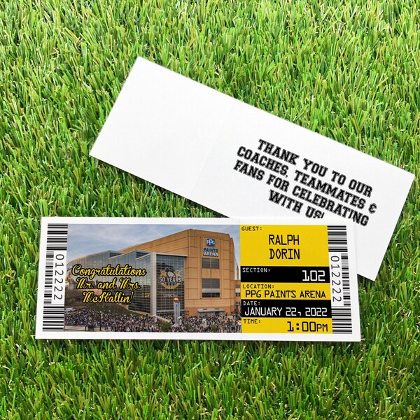 Penguins Ticket Template - Etsy