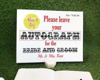 Softball Guest Book Please Leave Your Autograph Sign, Custom Sports Team Theme Guestbook, Printable Wedding Reception Gifts Decoration